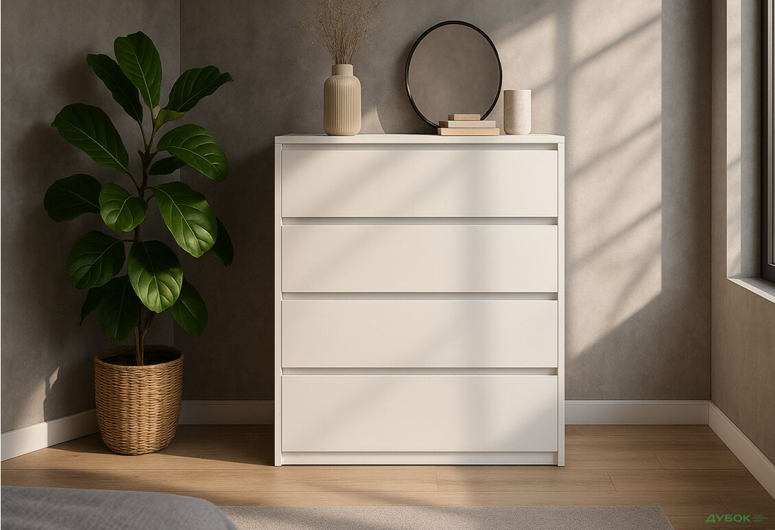 Изображение 2 - Комод Garant Идея К с 4 ящиками 80 см, нимфея альба / нимфея альба