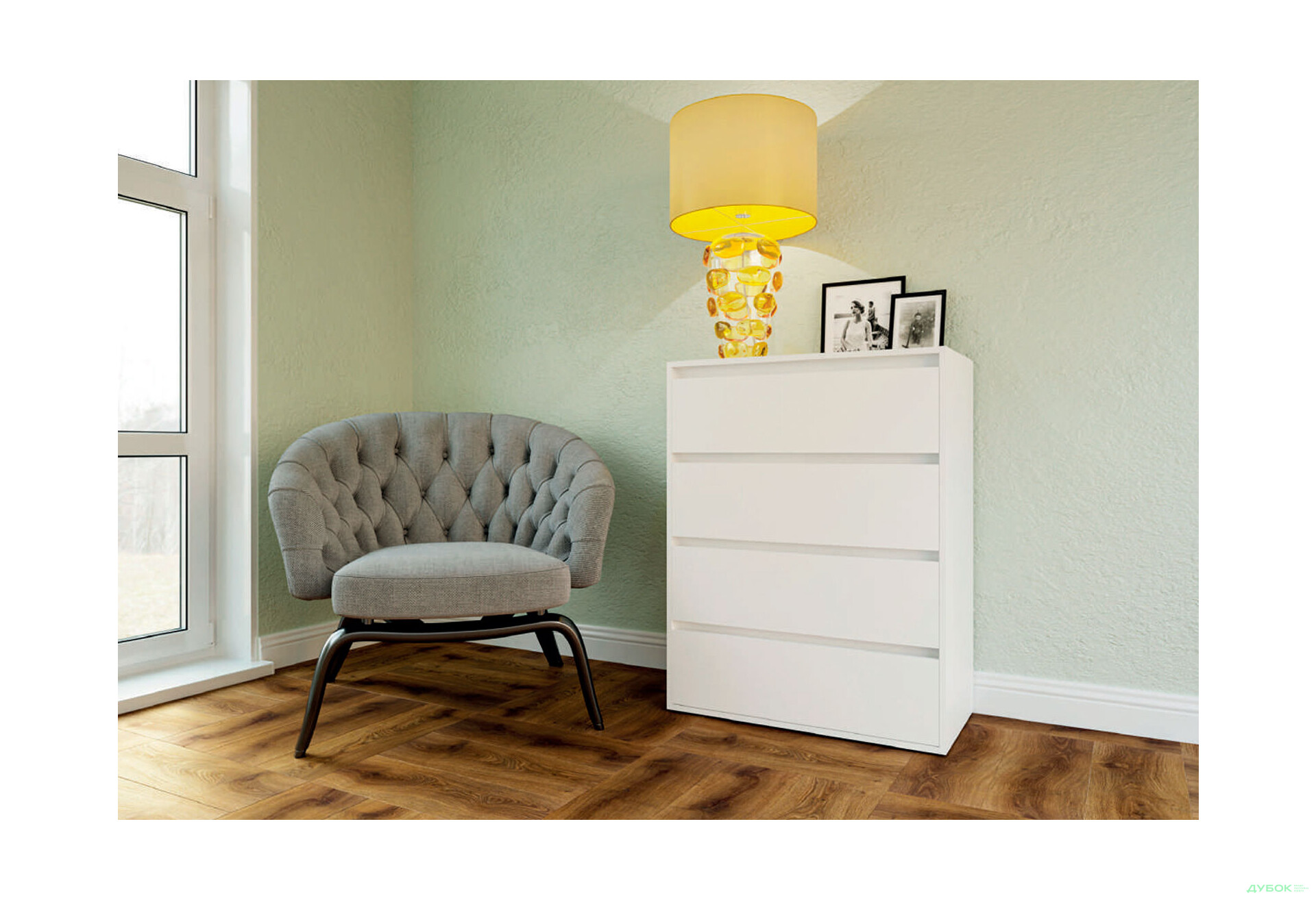 Комод Garant Ідея К з 4 шухлядами 80 см, німфея альба / німфея альба - Зображення 2 Зображення 2 - Комод Garant Ідея К з 4 шухлядами 80 см, німфея альба / німфея альба