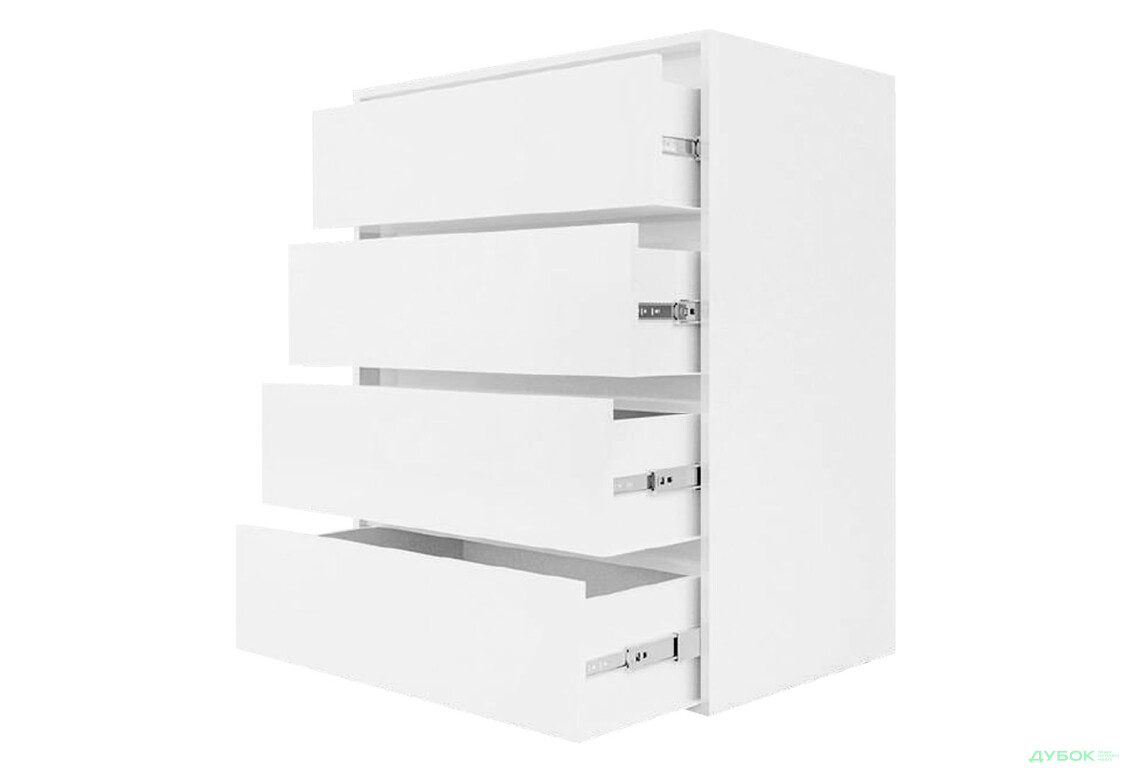 Комод Garant Ідея К з 4 шухлядами 80 см, німфея альба / німфея альба - Зображення 3 Зображення 3 - Комод Garant Ідея К з 4 шухлядами 80 см, німфея альба / німфея альба