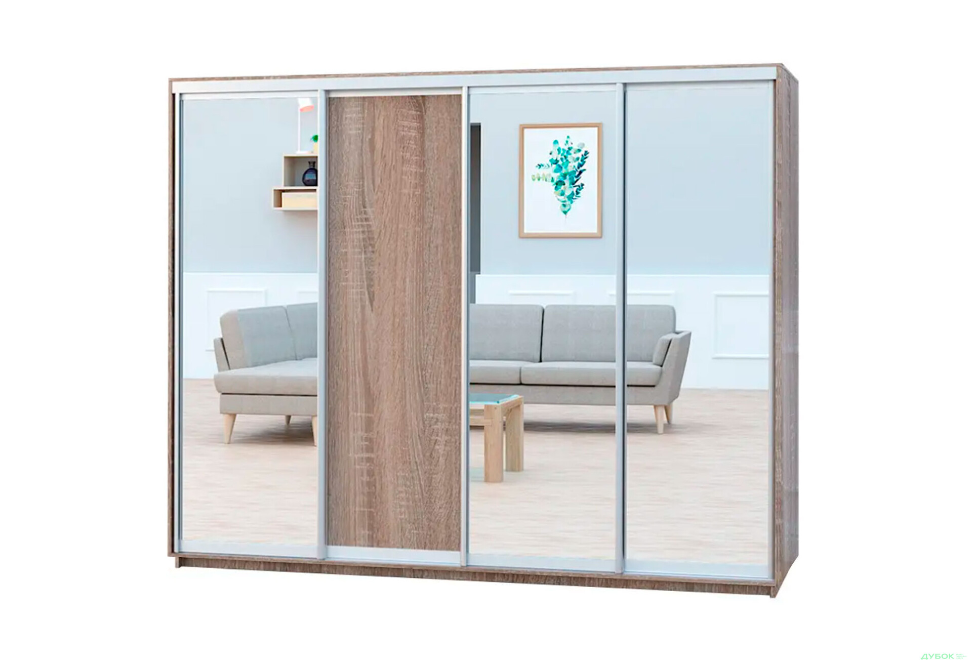 Шафа-купе Garant 4-дверна 300x220x45 см - Зображення 9 Зображення 9 - Шафа-купе Garant 4-дверна 300x220x45 см