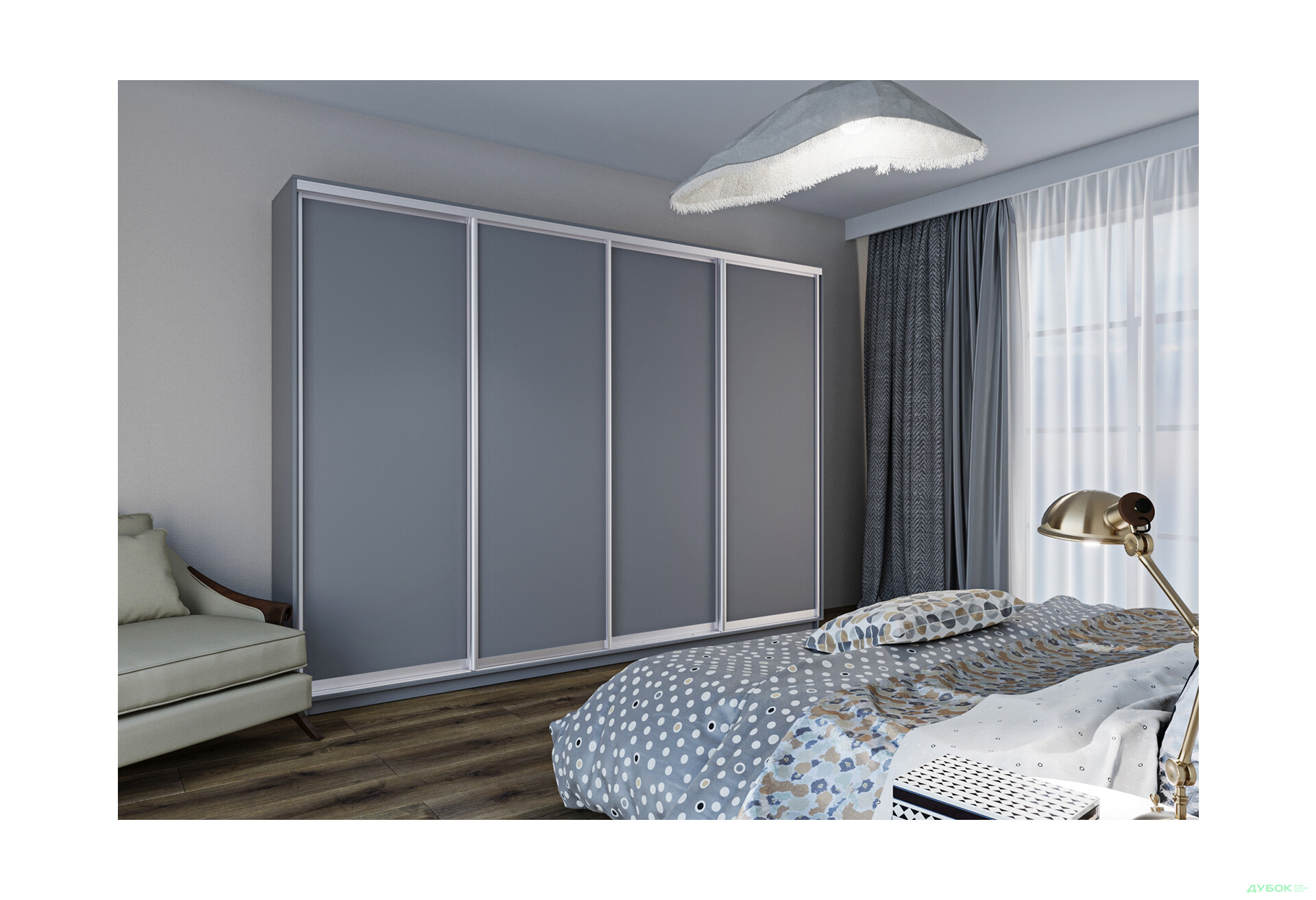 Шафа-купе Garant 4-дверна 300x220x45 см - Зображення 2 Зображення 2 - Шафа-купе Garant 4-дверна 300x220x45 см