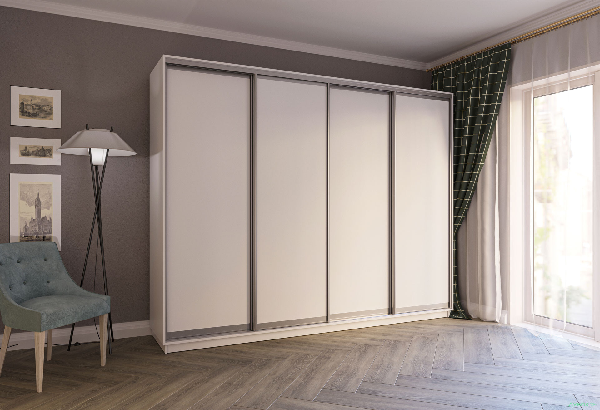 Шафа-купе Garant 4-дверна 290x240x45 см - Зображення 4 Зображення 4 - Шафа-купе Garant 4-дверна 290x240x45 см