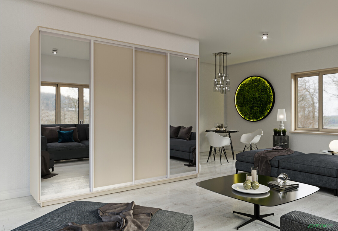 Шафа-купе Garant 4-дверна 290x240x45 см - Зображення 2 Зображення 2 - Шафа-купе Garant 4-дверна 290x240x45 см