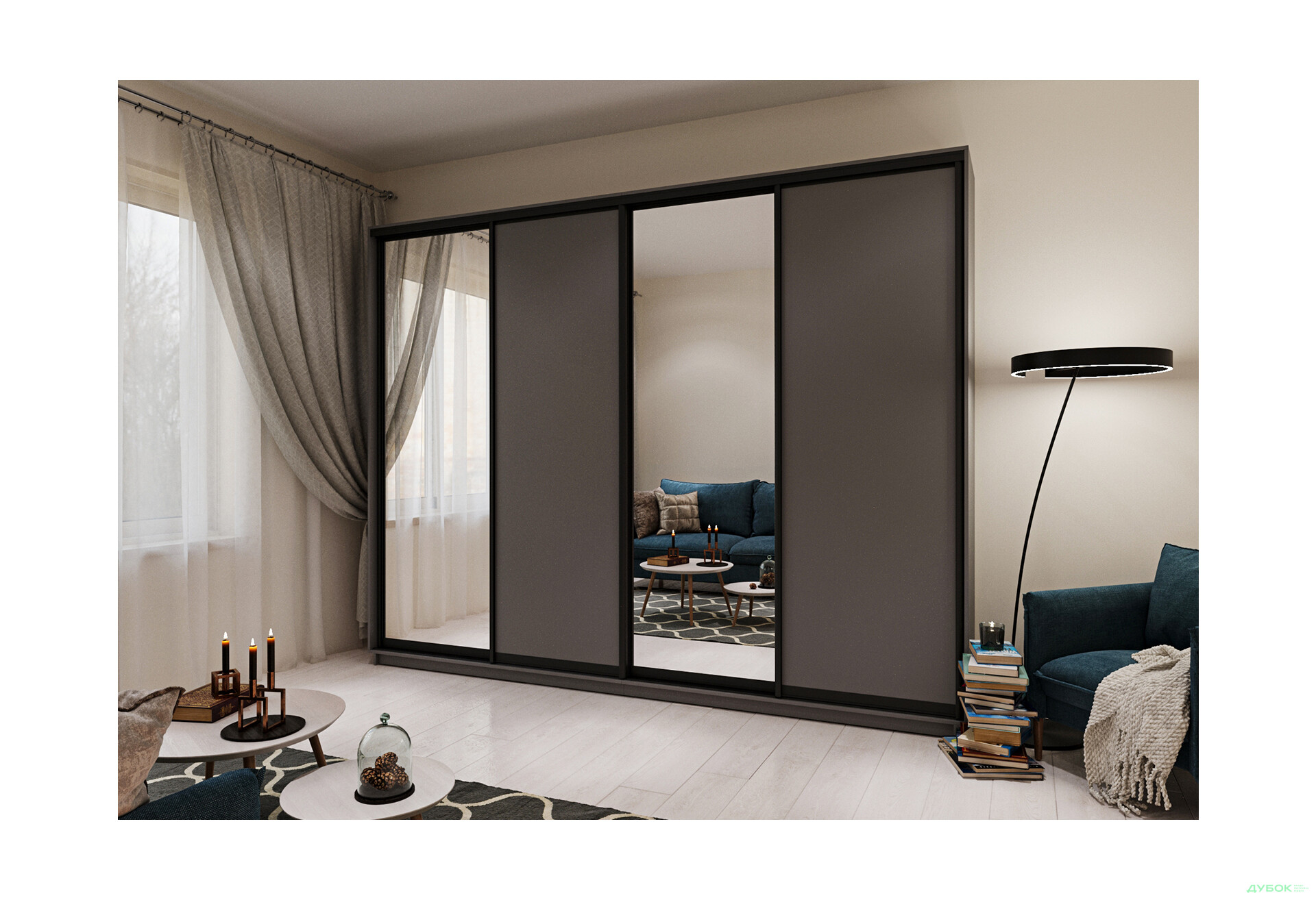 Шафа-купе Garant 4-дверна 310x220x60 см - Зображення 7 Зображення 7 - Шафа-купе Garant 4-дверна 310x220x60 см