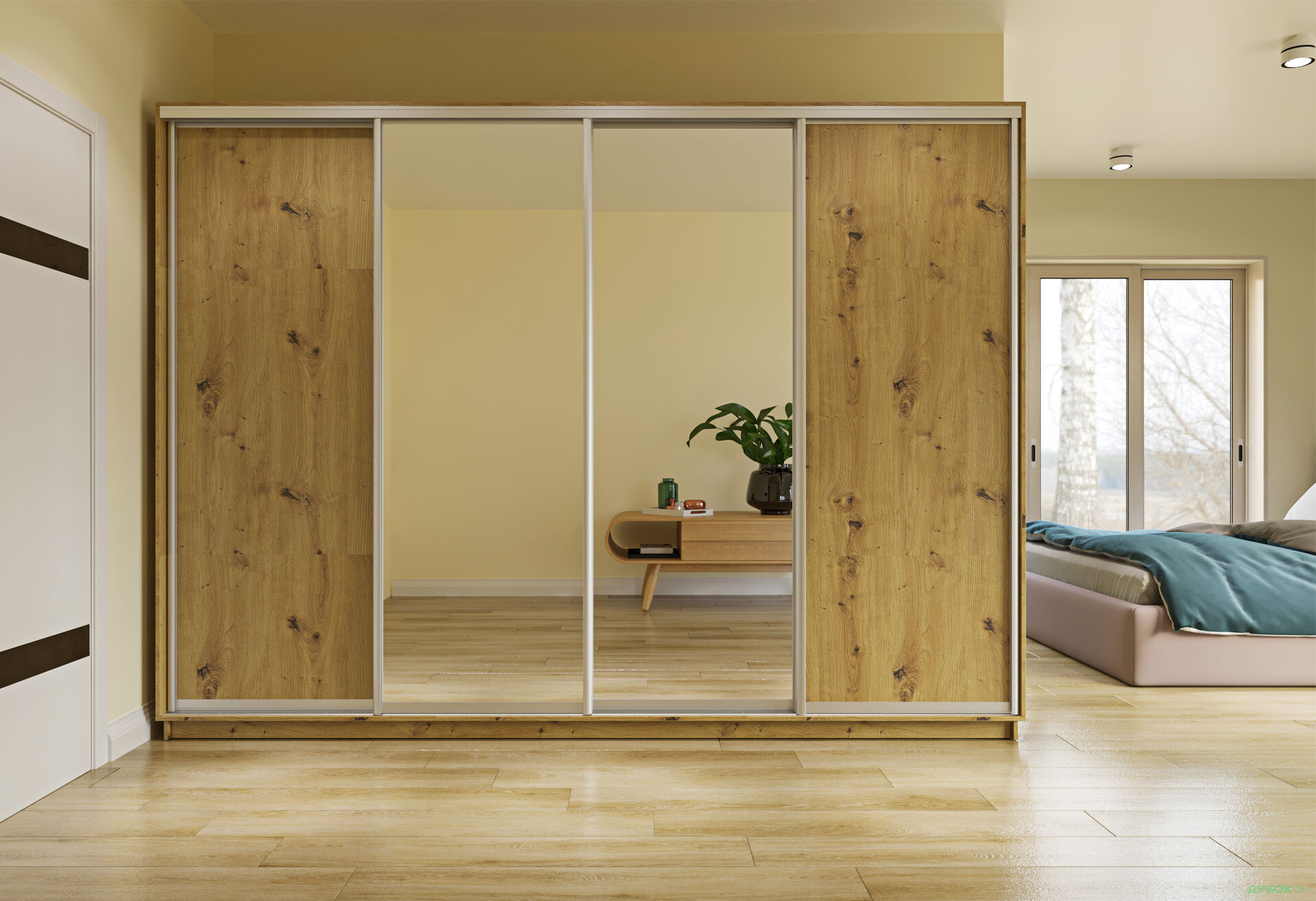 Шафа-купе Garant 4-дверна 330x240x45 см - Зображення 13 Зображення 13 - Шафа-купе Garant 4-дверна 330x240x45 см