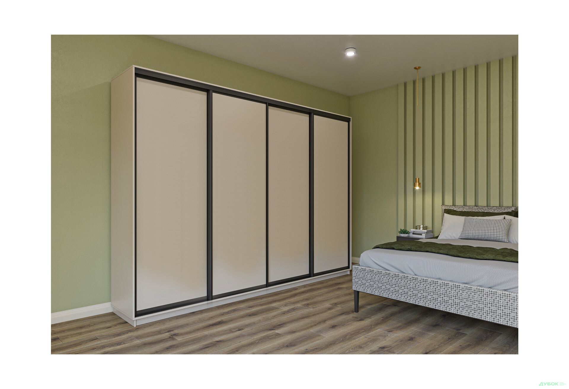 Шафа-купе Garant 4-дверна 330x240x45 см - Зображення 2 Зображення 2 - Шафа-купе Garant 4-дверна 330x240x45 см