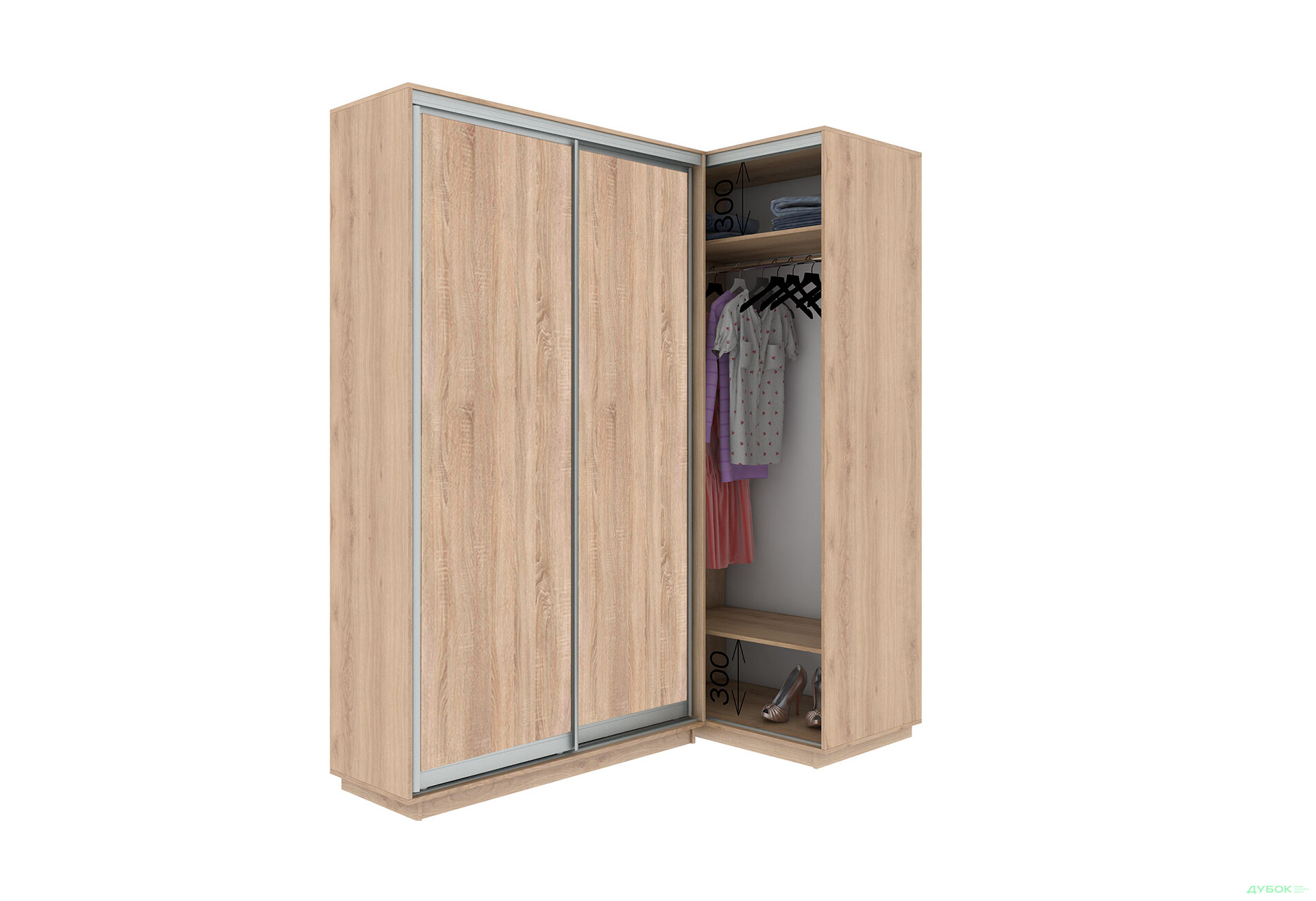 1000х600х2200 Шафа-купе Приставна Garant - Зображення 3 Зображення 3 - 1000х600х2200 Шафа-купе Приставна Garant