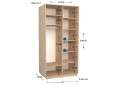 Шафа-купе Garant Практик №1 2-дверна 100 см - Зображення 2 Зображення 2 - Шафа-купе Garant Практик №1 2-дверна 100 см