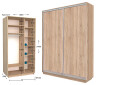 Шафа-купе Garant Практик №17 2-дверна 120 см - Зображення 1 Зображення 1 - Шафа-купе Garant Практик №17 2-дверна 120 см