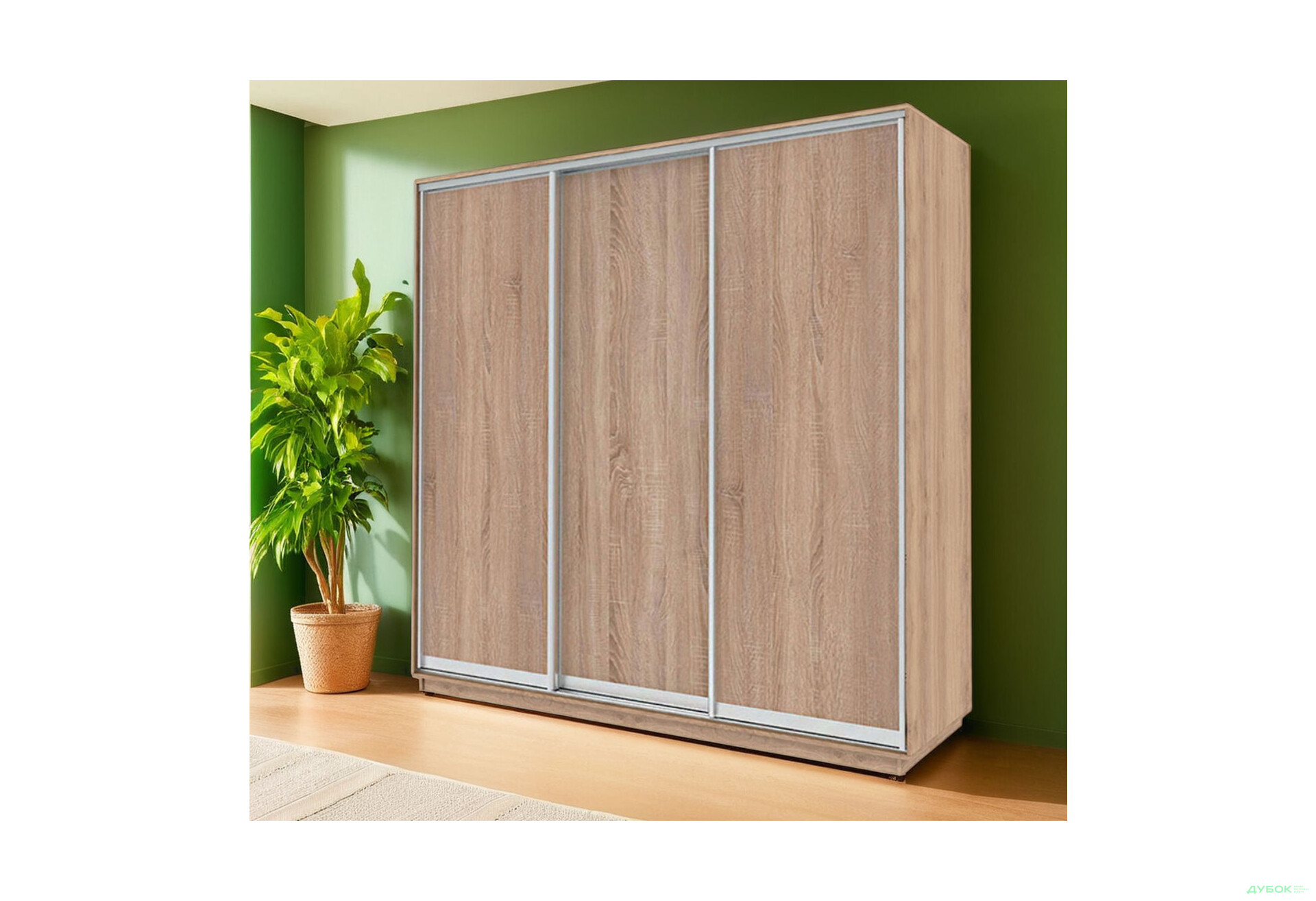 Шафа-купе Garant Практик №96/3 3-дверна 210 см - Зображення 2 Зображення 2 - Шафа-купе Garant Практик №96/3 3-дверна 210 см