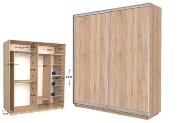 Шафа-купе Garant Практик №74 2-дверна 190 см