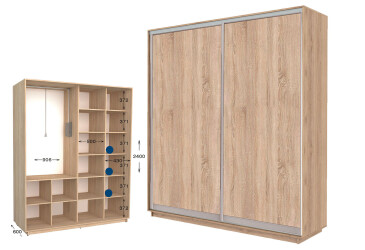 Шафа-купе Garant Практик №79 2-дверна 190 см 