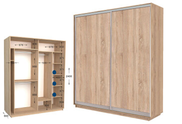 Шафа-купе Garant Практик №82 2-дверна 200 см