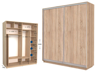 Шафа-купе Garant Практик №83 2-дверна 200 см