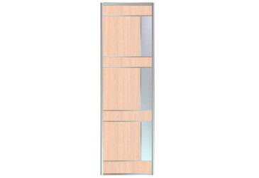 Фасад Комб 2_2/1 ДСП + Дзеркало Срібло 905х2400 Зображення Фасад Комб 2_2/1 ДСП + Дзеркало Срібло 905х2400