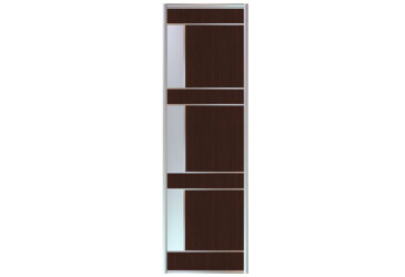 Изображение Комб 1_1/1 ДСП + Зеркало Серебро 596х2400