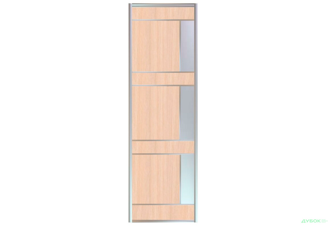 Изображение 2 - Фасад Комб 2_2/1 ДСП + Зеркало Серебро 705х2400 Киевский стандарт