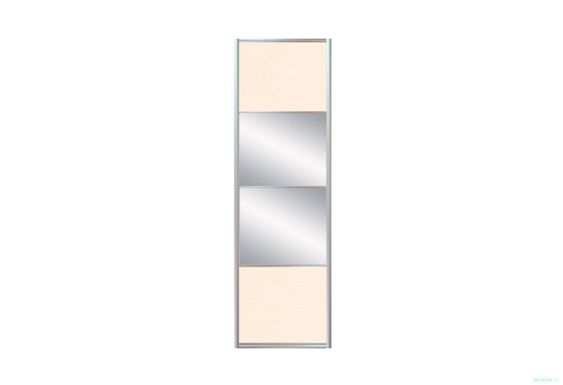 Зображення 1 - Фасад Комб 7_7/7 ДСП + Дзеркало Срібло 805х2400 Київський стандарт