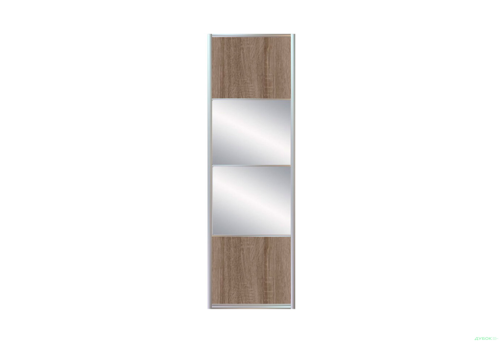 Зображення 4 - Фасад Комб 7_7/7 ДСП + Дзеркало Срібло 805х2400 Київський стандарт