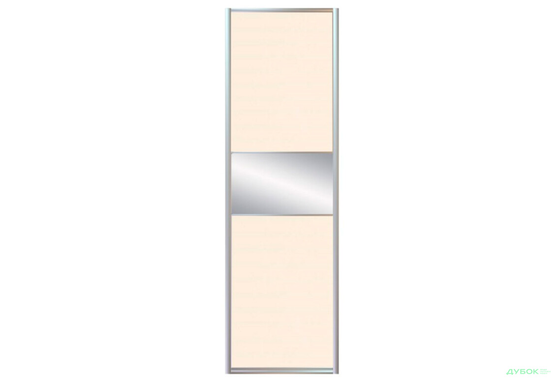 Зображення 4 - Фасад Комб 5_5/4 ДСП + Дзеркало Срібло 680х2400 Київський стандарт