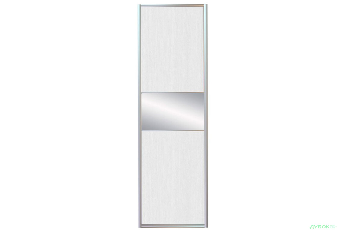 Зображення 5 - Фасад Комб 5_5/4 ДСП + Дзеркало Срібло 680х2400 Київський стандарт