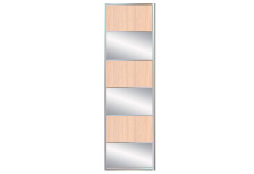 Фасад Комб 4_4/2 ДСП + Дзеркало Срібло 605х2400 Київський стандарт