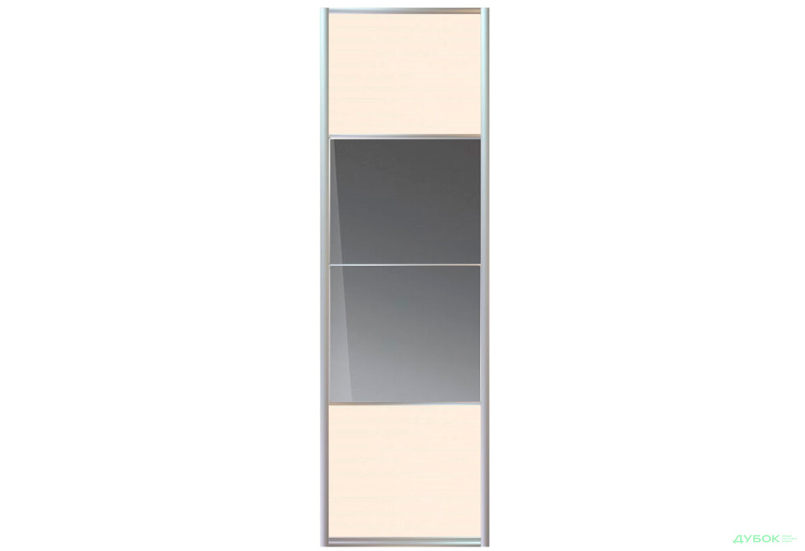 Зображення 2 - Фасад Комб 7_7/8 ДСП + Дзеркало Графіт 746х2400 Шафа-купе 2Д 1500х2400 Київський стандарт