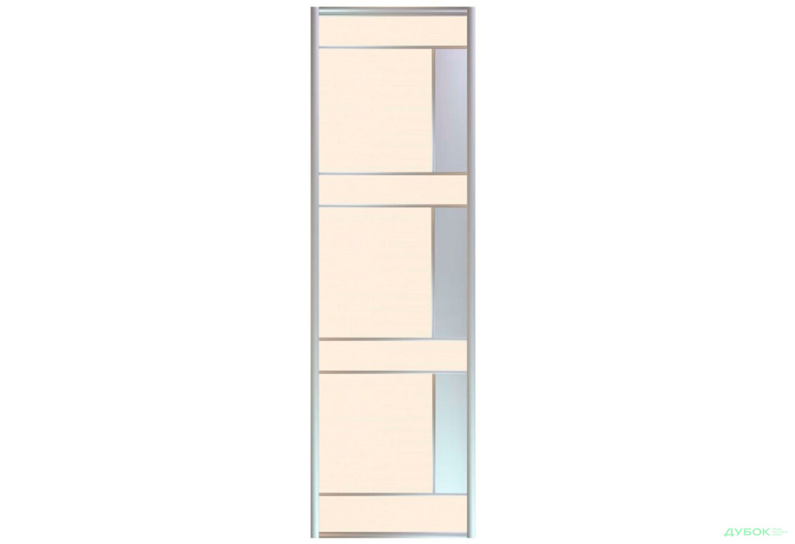 Зображення 4 - Фасад Комб 2_2/1 ДСП + Дзеркало Срібло 680х2400 Київський стандарт