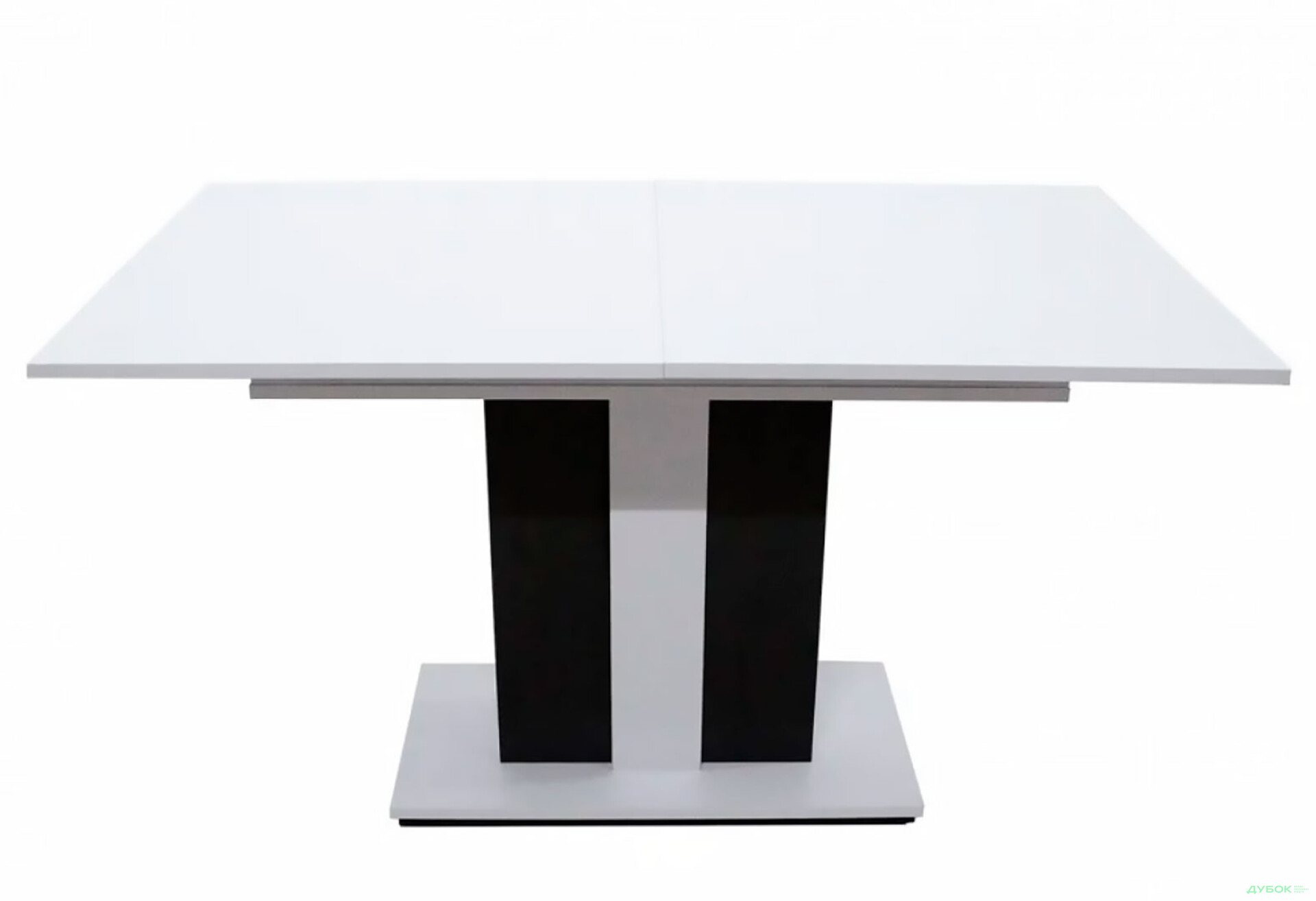 Фото 3 - Стіл обідній Intarsio Clasic 140x80 см розкладний, аляска біла РЕ/антрацит