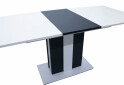 Фото 4 - Стіл обідній Intarsio Clasic 140x80 см розкладний, аляска біла РЕ/антрацит