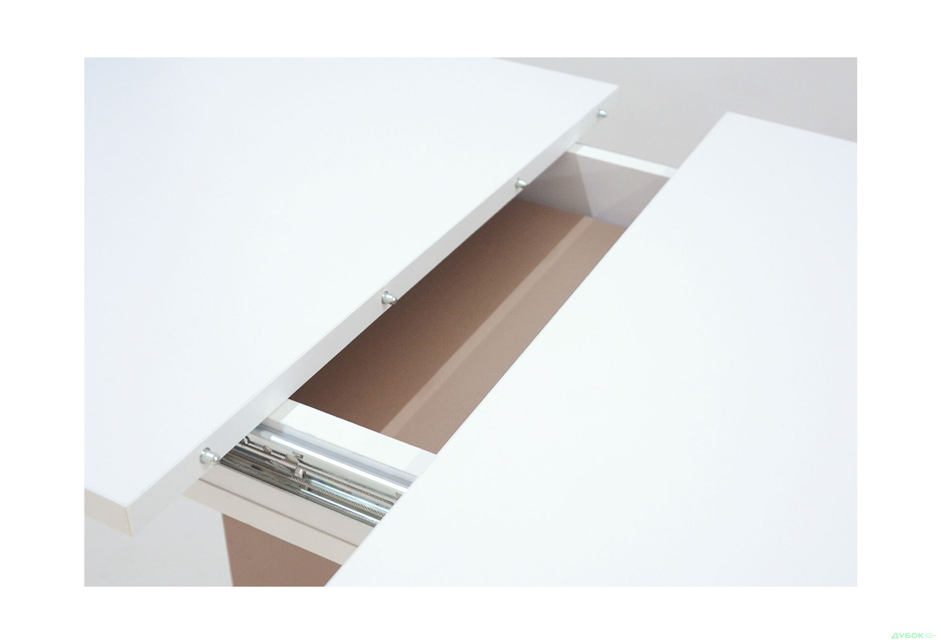 Стіл обідній Intarsio Стоун / Stoun 100x60 см розкладний Біла аляска / Латте - Зображення 10 Зображення 10 - Стіл обідній Intarsio Стоун / Stoun 100x60 см розкладний Біла аляска / Латте