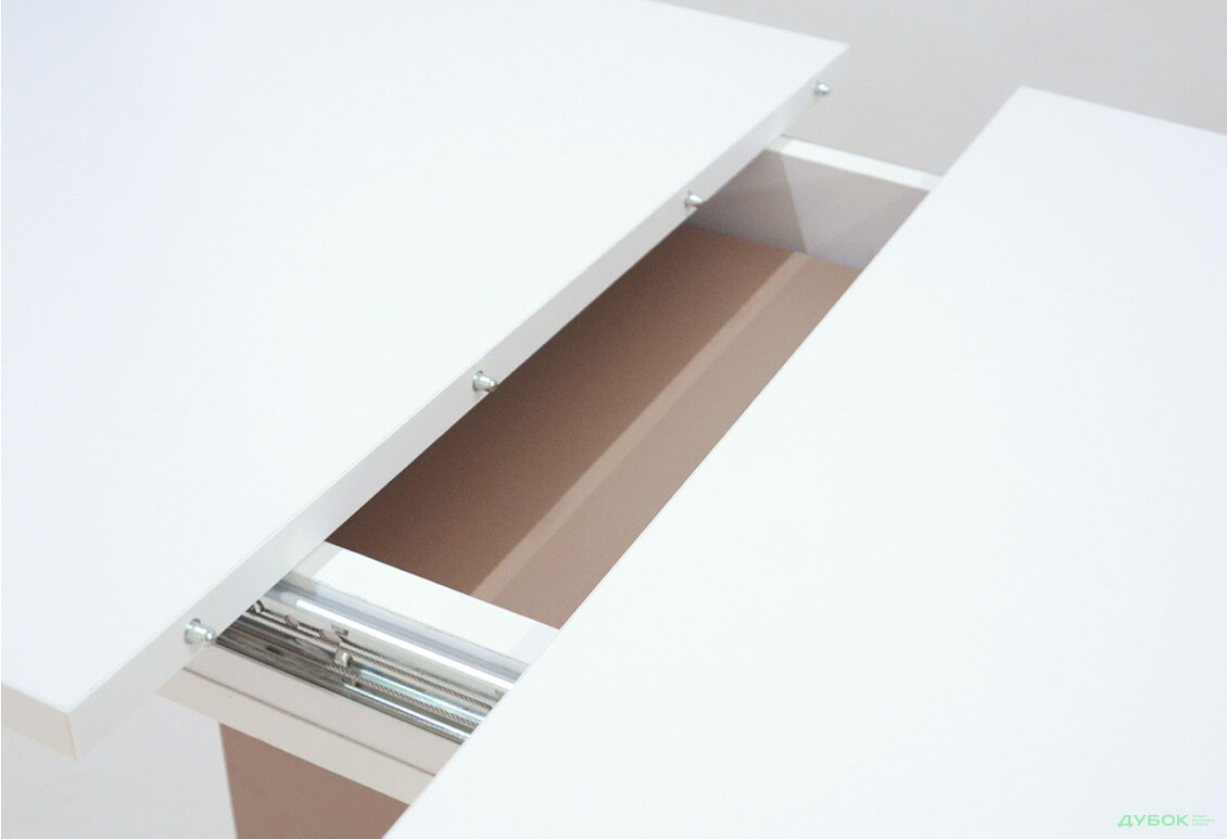 Стіл обідній Intarsio Стоун / Stoun 100x60 см розкладний Біла аляска / Латте - Зображення 10 Зображення 10 - Стіл обідній Intarsio Стоун / Stoun 100x60 см розкладний Біла аляска / Латте