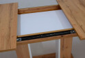 Фото 5 - Стол обеденный Intarsio Titan 140x80 см раскладной, белая аляска/дуб Тахо 
