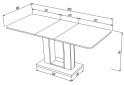 Фото 15 - Стол обеденный Intarsio Titan 140x80 см раскладной, белая аляска/дуб Тахо 