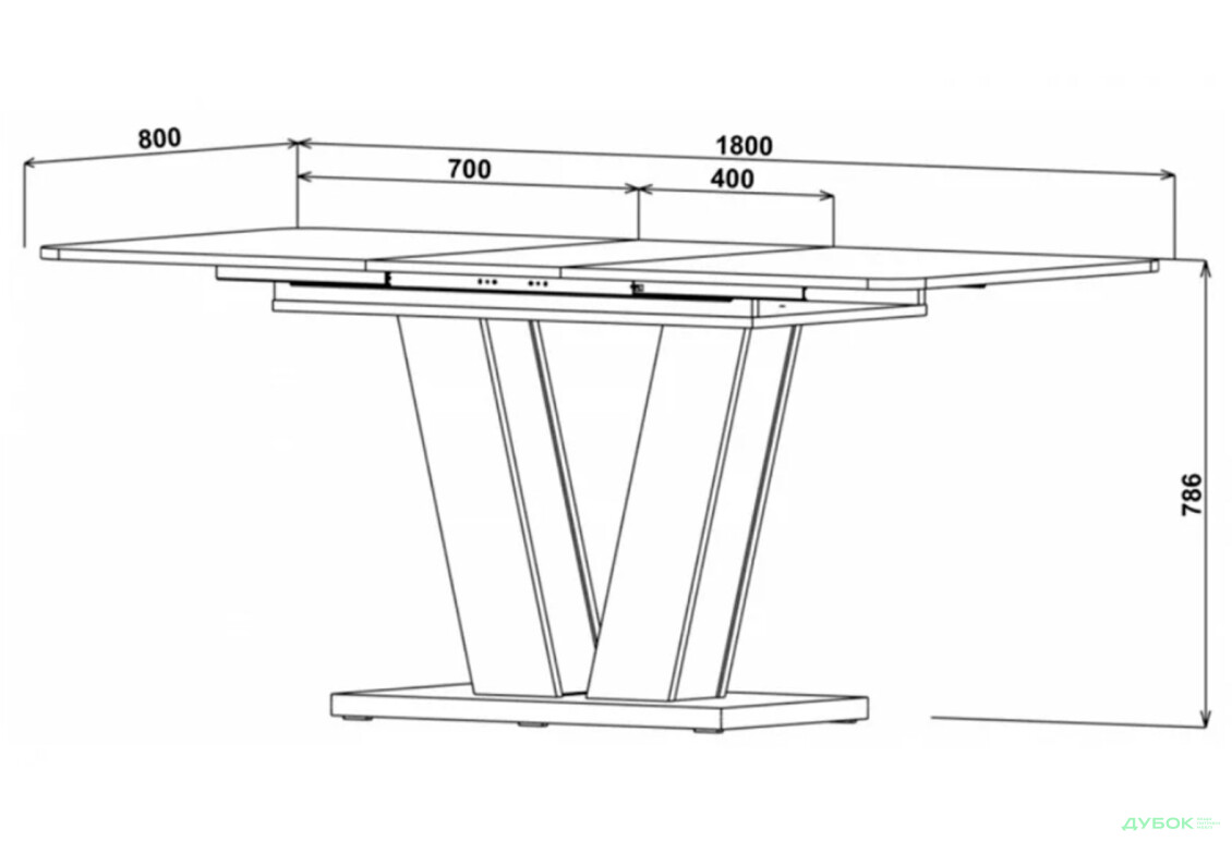Фото 12 - Стол обеденный Intarsio Torino 140x80 см раскладной