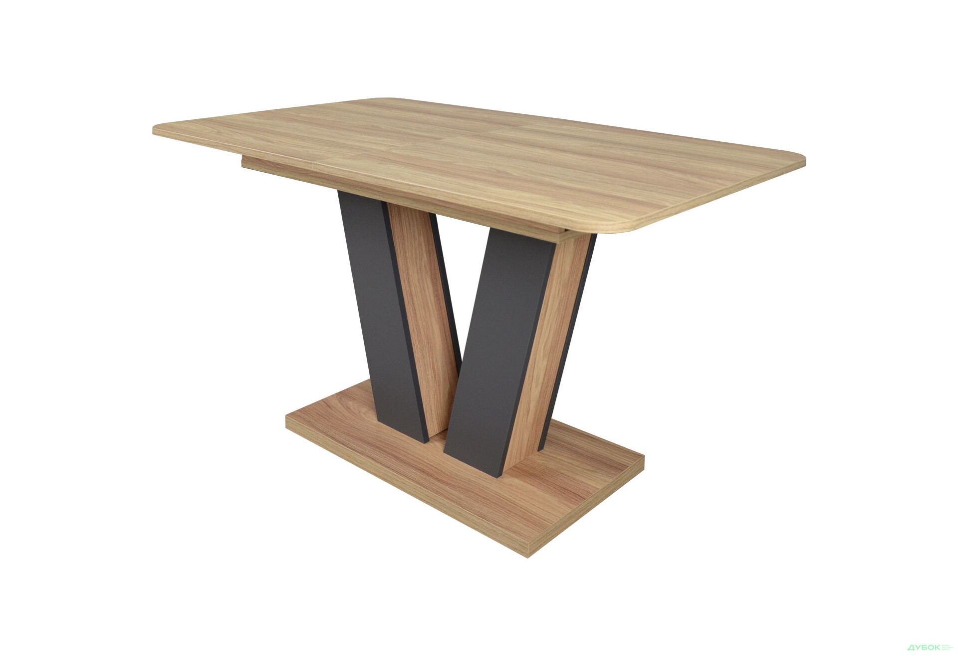 Изображение 1 - Стол обеденный Intarsio Торино / Torino 140x80 см раскладной Блэквуд ячменный / Графит