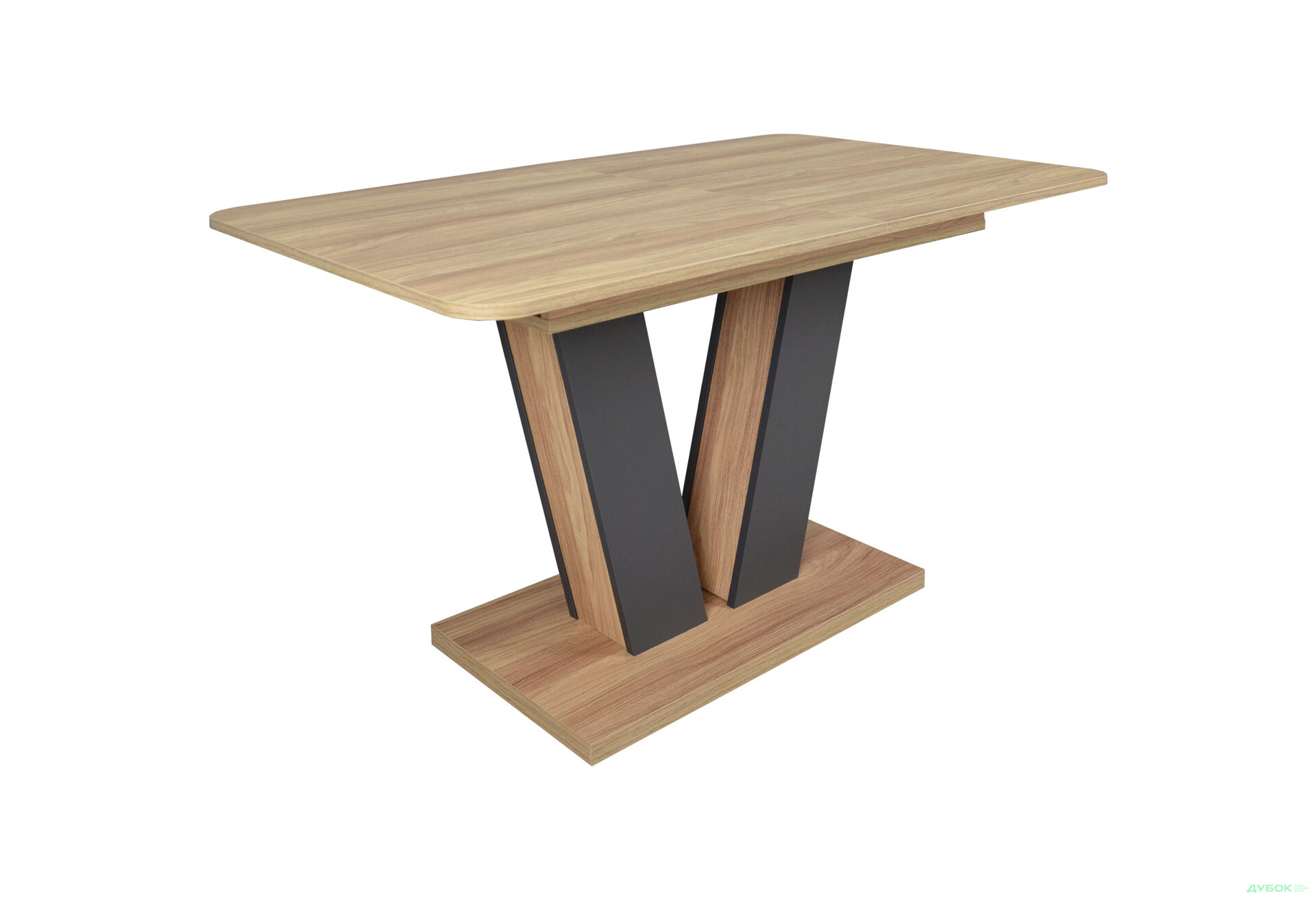 Изображение 12 - Стол обеденный Intarsio Торино / Torino 140x80 см раскладной Блэквуд ячменный / Графит