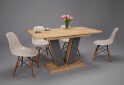 Изображение 8 - Стол обеденный Intarsio Торино / Torino 140x80 см раскладной Блэквуд ячменный / Графит