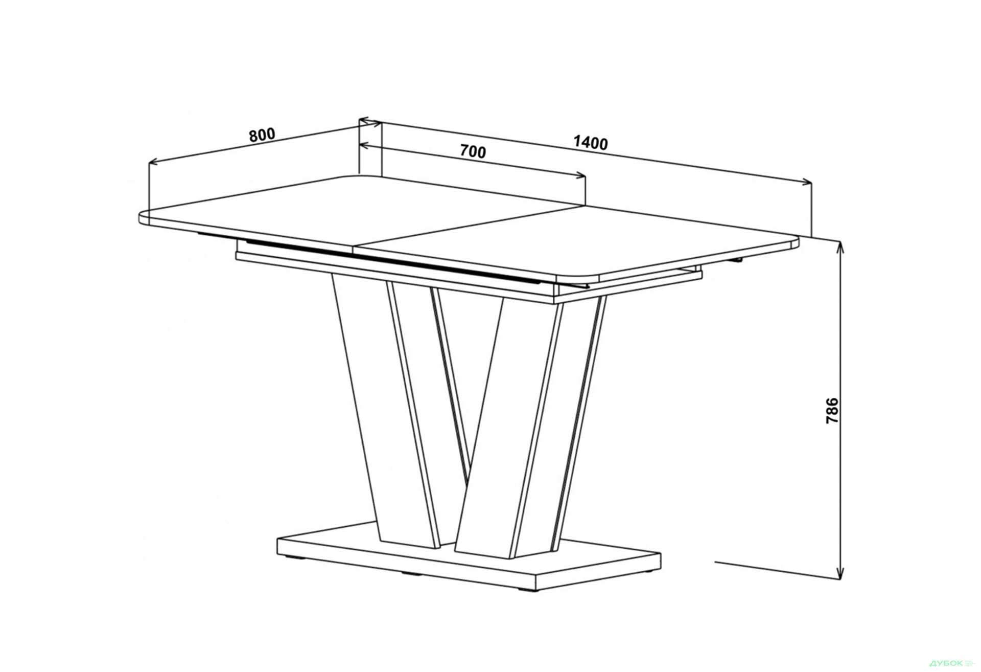 Изображение 14 - Стол обеденный Intarsio Торино / Torino 140x80 см раскладной Блэквуд ячменный / Графит