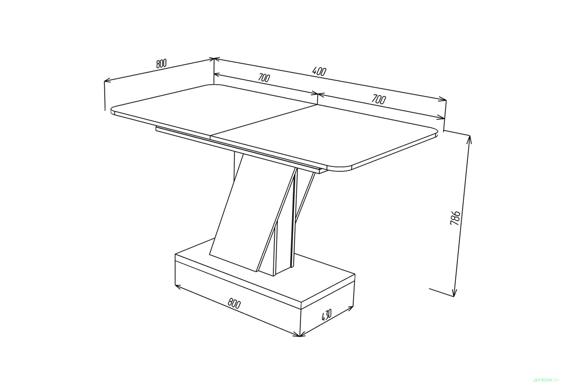 Стіл обідній Intarsio Карвело / Carvelo 140x80 см розкладний Біла аляска / Індастріал - Зображення 12 Зображення 12 - Стіл обідній Intarsio Карвело / Carvelo 140x80 см розкладний Біла аляска / Індастріал