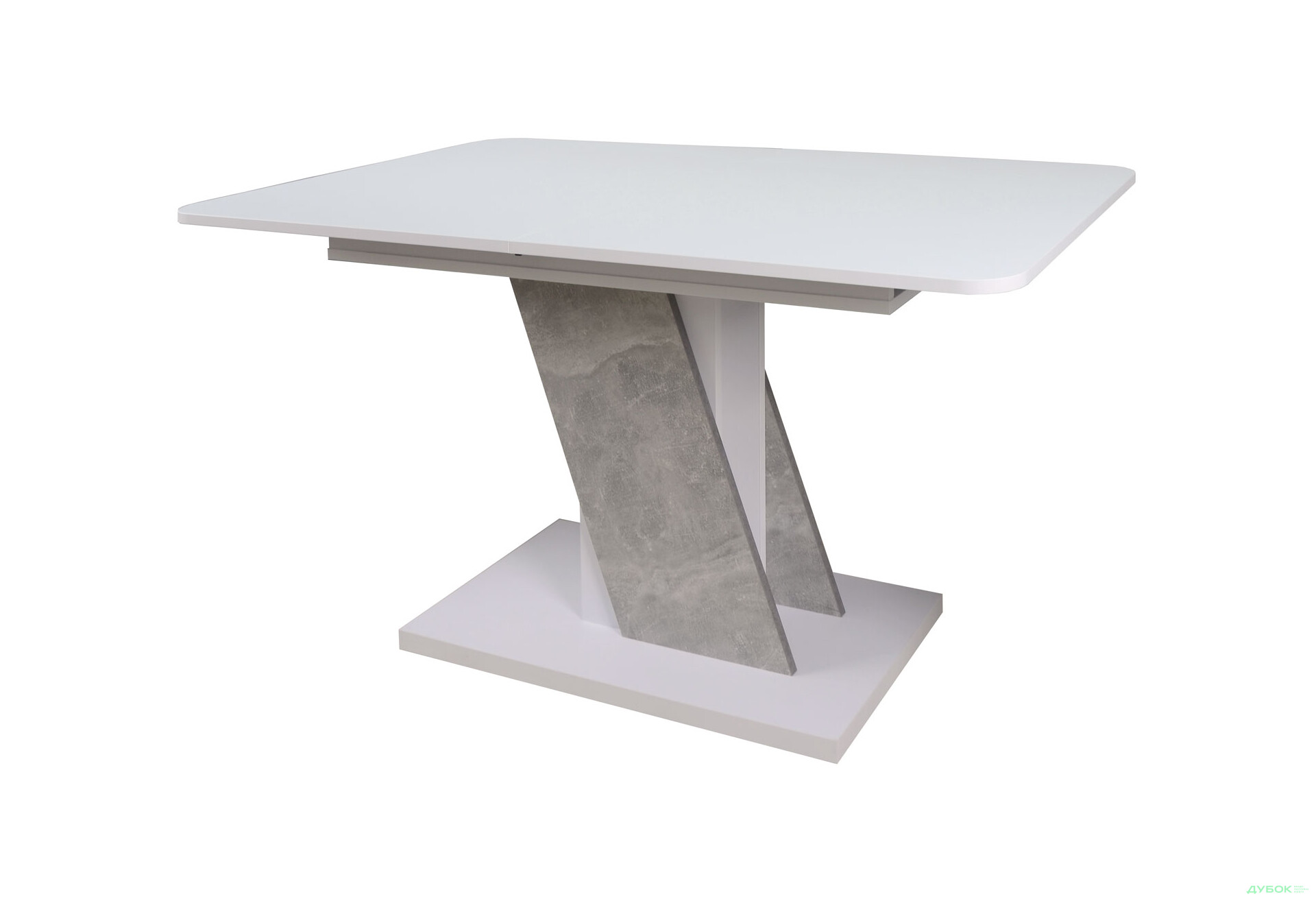 Стіл обідній Intarsio Карвело / Carvelo 140x80 см розкладний Біла аляска / Індастріал - Зображення 1 Зображення 1 - Стіл обідній Intarsio Карвело / Carvelo 140x80 см розкладний Біла аляска / Індастріал