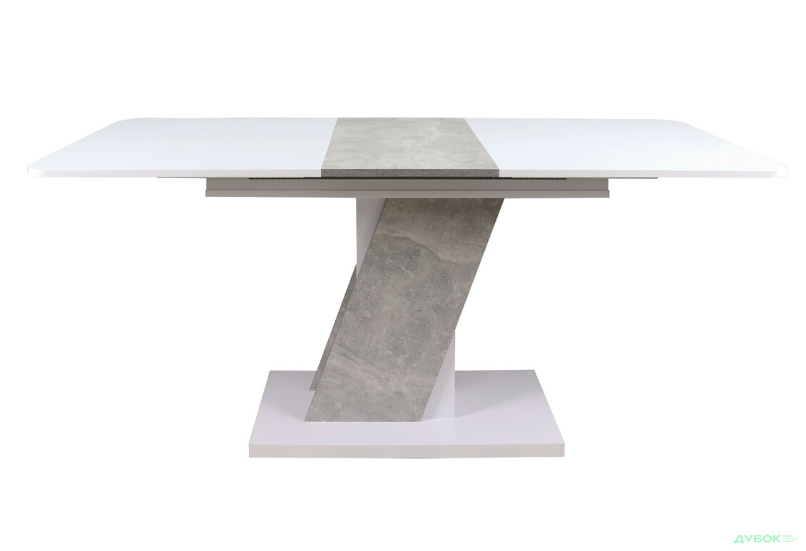 Стіл обідній Intarsio Карвело / Carvelo 140x80 см розкладний Біла аляска / Індастріал - Зображення 3 Зображення 3 - Стіл обідній Intarsio Карвело / Carvelo 140x80 см розкладний Біла аляска / Індастріал