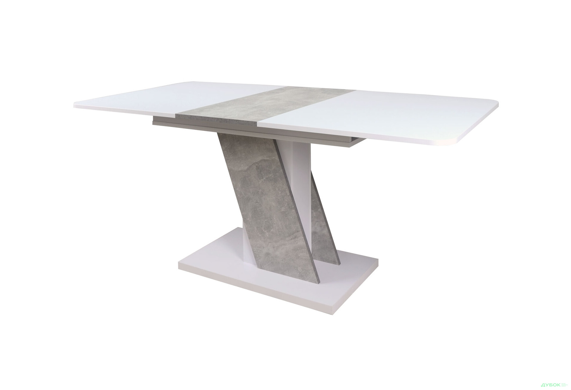 Стіл обідній Intarsio Карвело / Carvelo 140x80 см розкладний Біла аляска / Індастріал - Зображення 2 Зображення 2 - Стіл обідній Intarsio Карвело / Carvelo 140x80 см розкладний Біла аляска / Індастріал