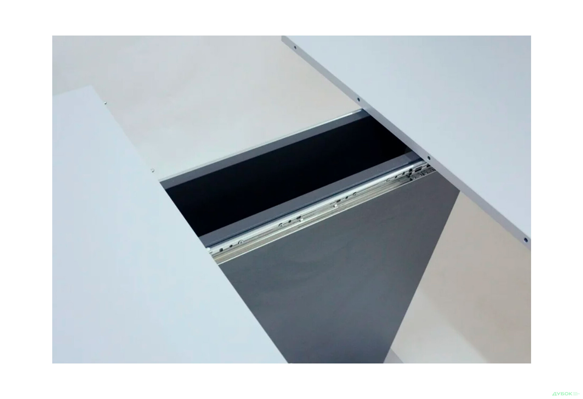 Стіл обідній Intarsio Космо / Cosmo 110x68 см розкладний Графіт / Сірий камінь - Зображення 5 Зображення 5 - Стіл обідній Intarsio Космо / Cosmo 110x68 см розкладний Графіт / Сірий камінь