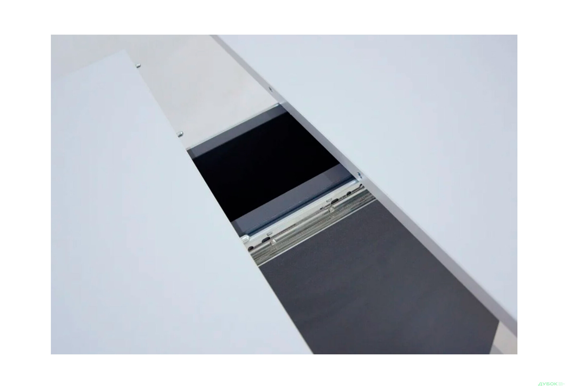 Стіл обідній Intarsio Космо / Cosmo 110x68 см розкладний Графіт / Сірий камінь - Зображення 4 Зображення 4 - Стіл обідній Intarsio Космо / Cosmo 110x68 см розкладний Графіт / Сірий камінь