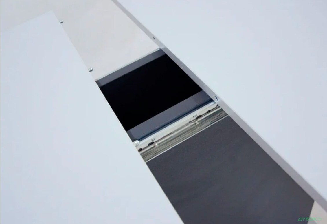 Стіл обідній Intarsio Космо / Cosmo 110x68 см розкладний Графіт / Сірий камінь - Зображення 4 Зображення 4 - Стіл обідній Intarsio Космо / Cosmo 110x68 см розкладний Графіт / Сірий камінь