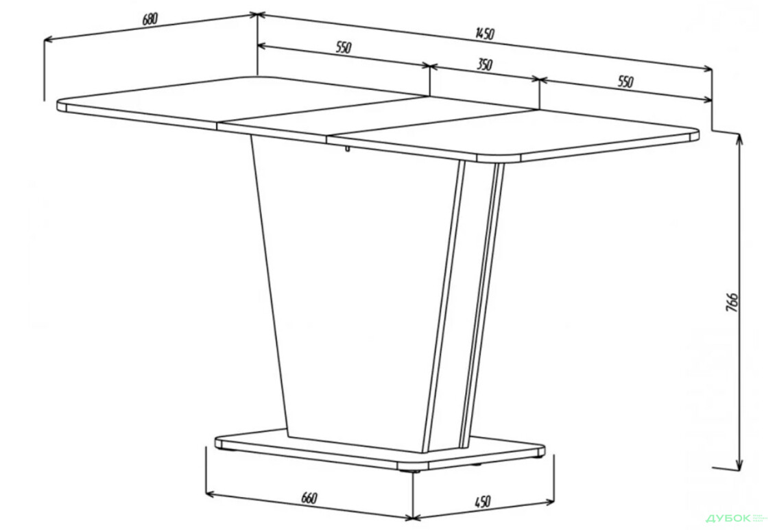 Стіл обідній Intarsio Космо / Cosmo 110x68 см розкладний Графіт / Сірий камінь - Зображення 11 Зображення 11 - Стіл обідній Intarsio Космо / Cosmo 110x68 см розкладний Графіт / Сірий камінь