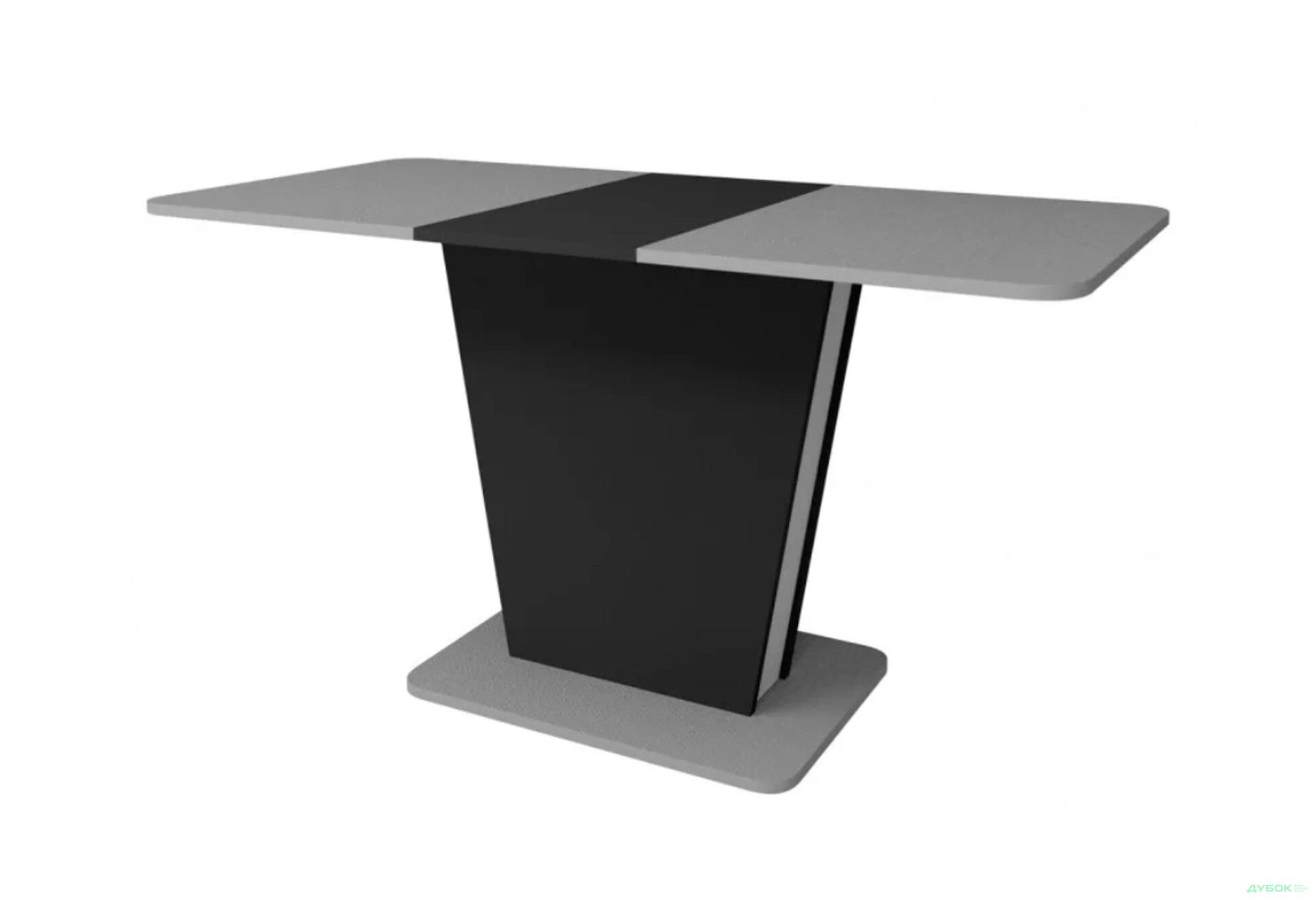 Стіл обідній Intarsio Космо / Cosmo 110x68 см розкладний Графіт / Сірий камінь - Зображення 2 Зображення 2 - Стіл обідній Intarsio Космо / Cosmo 110x68 см розкладний Графіт / Сірий камінь