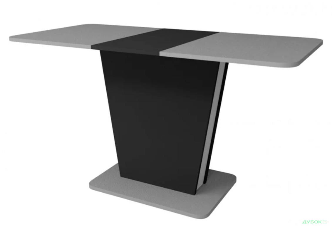 Стіл обідній Intarsio Космо / Cosmo 110x68 см розкладний Графіт / Сірий камінь - Зображення 2 Зображення 2 - Стіл обідній Intarsio Космо / Cosmo 110x68 см розкладний Графіт / Сірий камінь