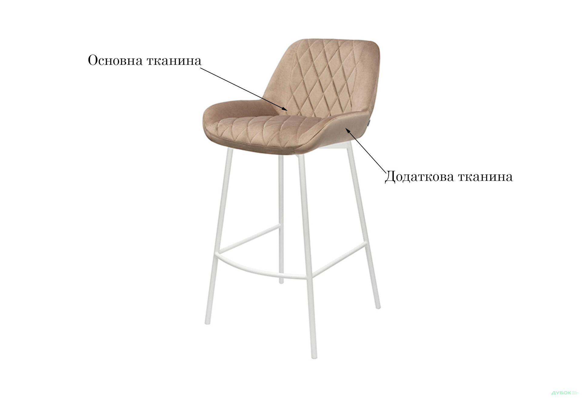Зображення 6 - Стілець барний Bjorn Норд В 49x53x100 см
